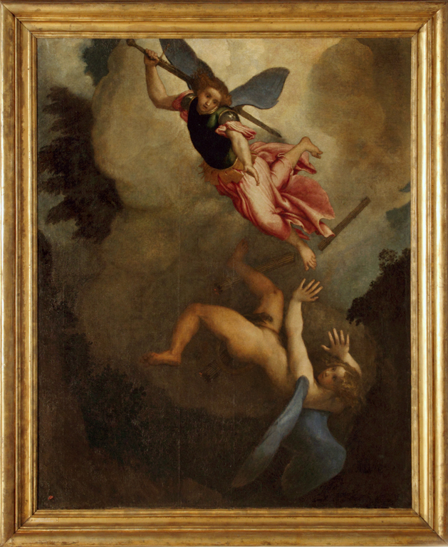 San Michele arcangelo caccia Lucifero